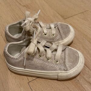 Converse Kids Sparkling Beige Sneakers